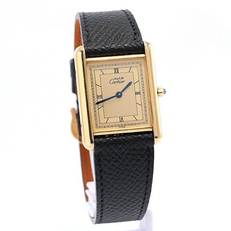 中古】CARTIER MUST TANK LARGE MODEL VERMEIL カルティエ マスト