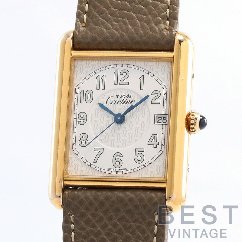 中古】CARTIER MUST TANK LARGE MODEL VERMEIL カルティエ マスト