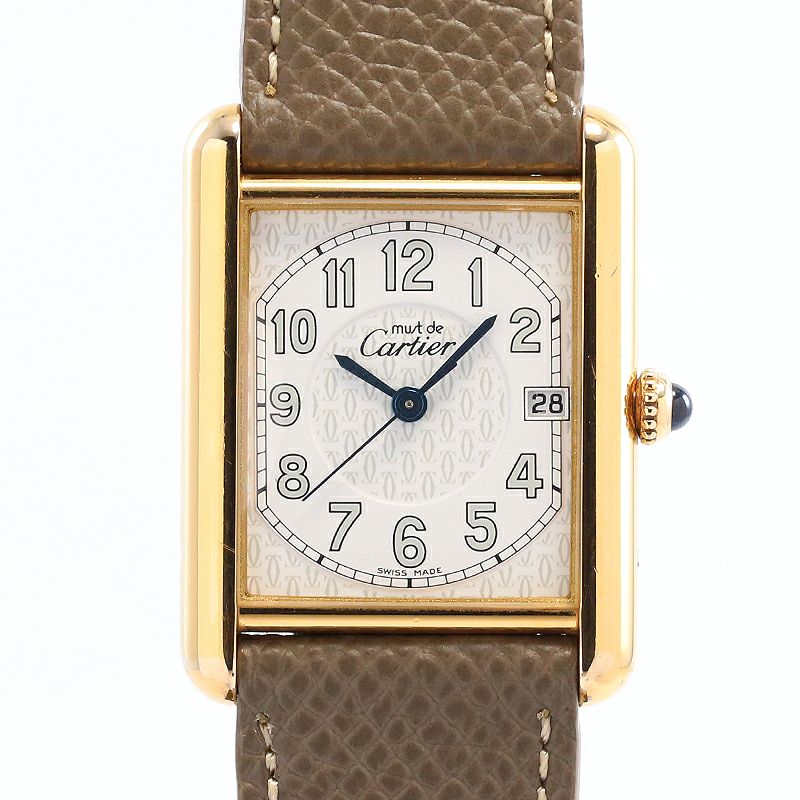 中古】CARTIER MUST TANK LARGE MODEL VERMEIL カルティエ マスト