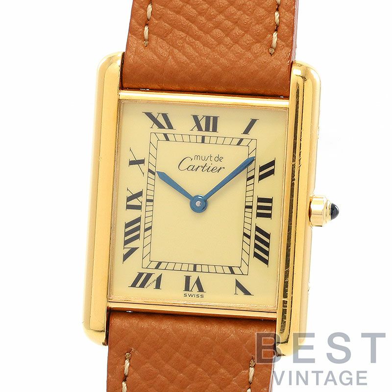 中古】CARTIER MUST TANK LARGE MODEL VERMEIL カルティエ マスト