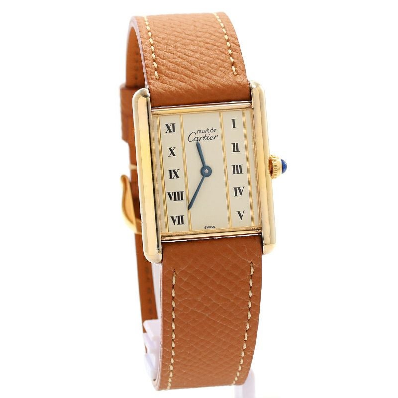 カルティエ マスト ヴェルメイユ　美品 Cartier MUST TANK （カルティエ マスト タンク）ヴェルメイユ SM