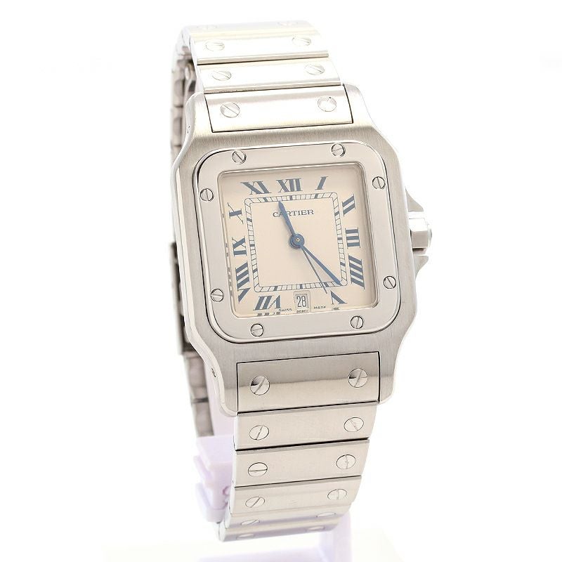 中古】CARTIER SANTOS GALBEE LARGE MODEL カルティエ サントスガルベ