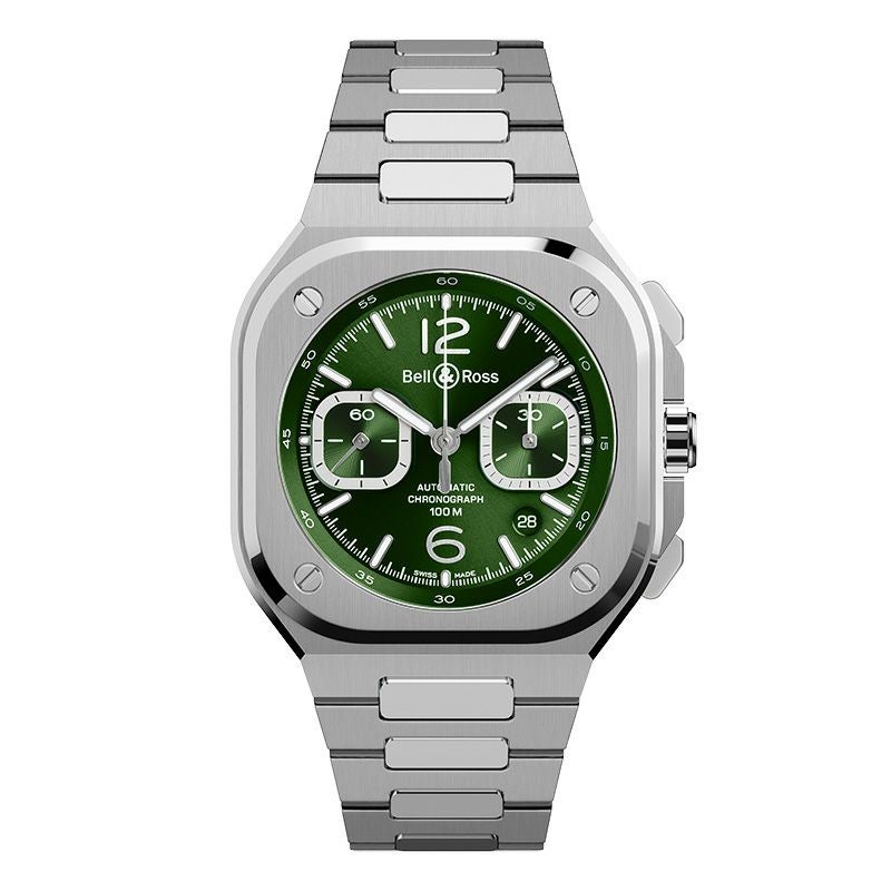 Bell ＆ Ross BR 05 CHRONO GREEN STEELベル＆ロス BR 05 クロノ グリーン スティールBR05C-GN-ST/SST