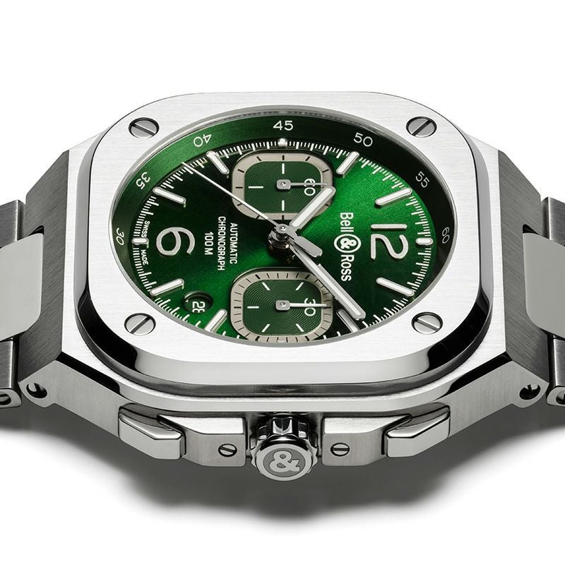 Bell ＆ Ross BR 05 CHRONO GREEN STEELベル＆ロス BR 05 クロノ グリーン スティールBR05C-GN-ST/SST