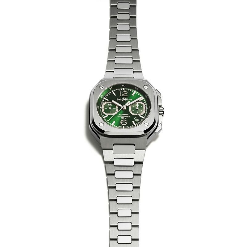 Bell ＆ Ross BR 05 CHRONO GREEN STEELベル＆ロス BR 05 クロノ グリーン スティールBR05C-GN-ST/SST
