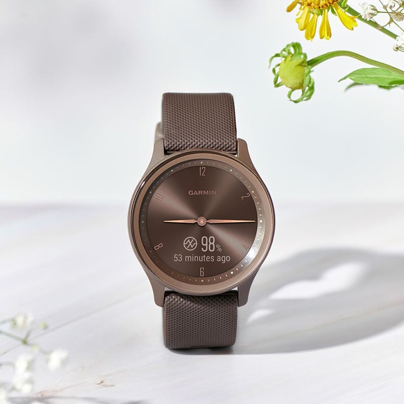GARMIN vivomove Sport Peach Gold / Cocoa ガーミン ヴィヴォムーブ