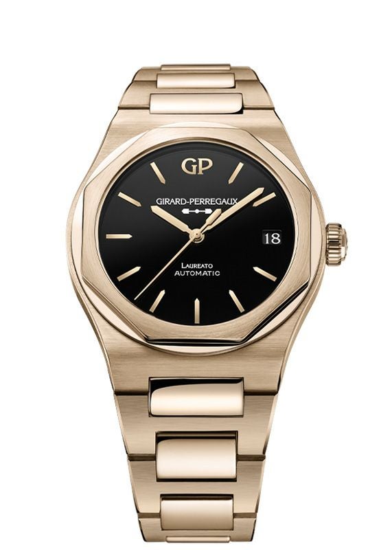 GIRARD-PERREGAUX LAUREATO 42mm PINK GOLD & ONYX ジラール・ペルゴ