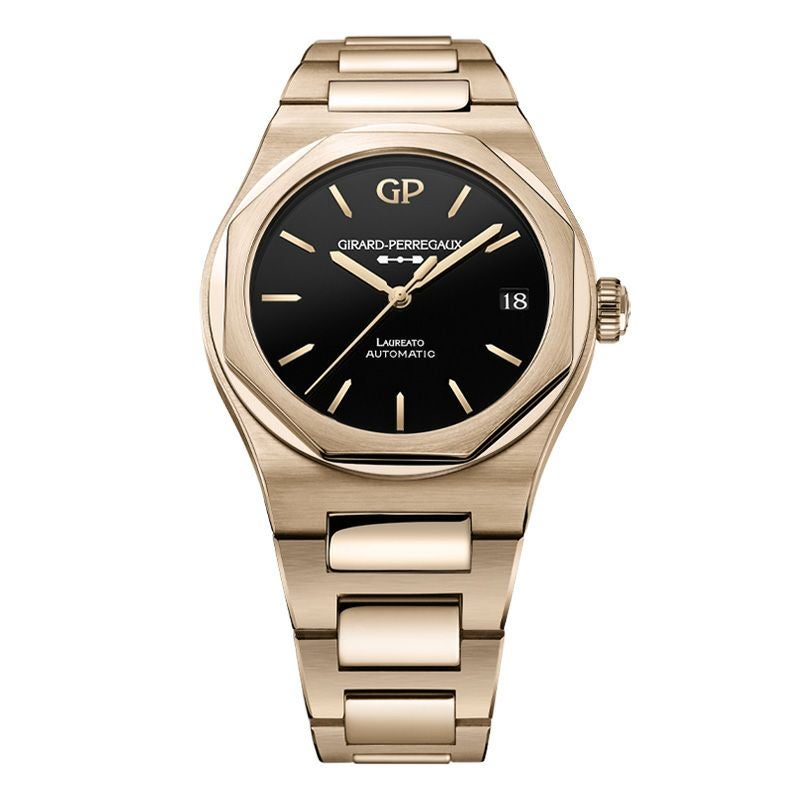 GIRARD-PERREGAUX LAUREATO 42mm PINK GOLD & ONYX ジラール・ペルゴ