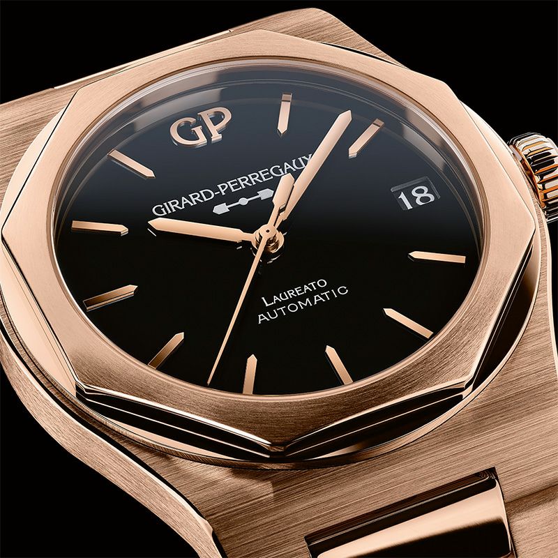 GIRARD-PERREGAUX LAUREATO 42mm PINK GOLD & ONYXジラール・ペルゴ ロレアート 42mm ピンクゴールド&オニキス81010-52-3118-1CM