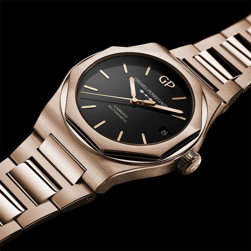 GIRARD-PERREGAUX LAUREATO 42mm PINK GOLD & ONYXジラール・ペルゴ ロレアート 42mm ピンクゴールド&オニキス81010-52-3118-1CM