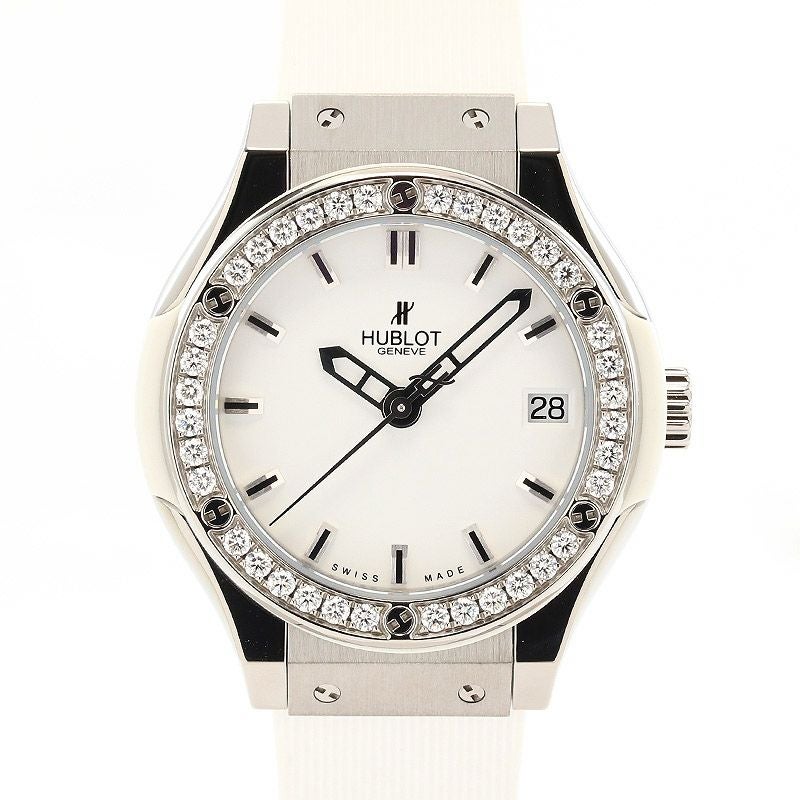 【中古】HUBLOT CLASSIC FUSION TITANIUM WHITE DIAMONDSウブロ クラシック・フュージョン チタニウム ホワイトダイヤモンド581.NE.2010.RW.1104