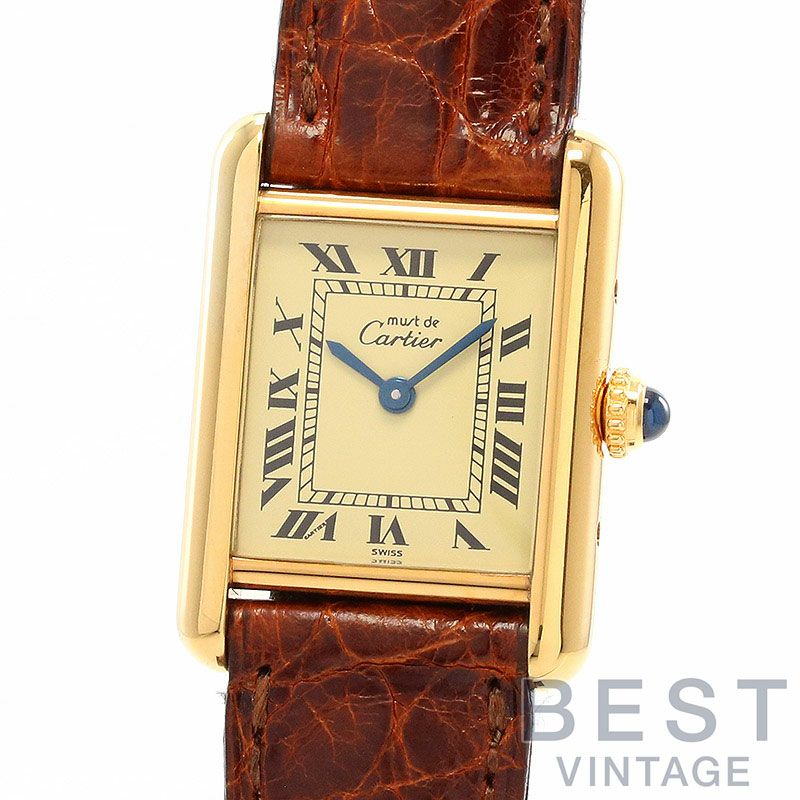 【中古】CARTIER MUST TANK SMALL MODEL VERMEILカルティエ マストタンク ヴェルメイユ SMW1003153
