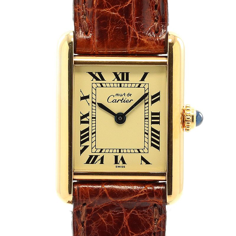 【中古】CARTIER MUST TANK SMALL MODEL VERMEILカルティエ マストタンク ヴェルメイユ SMW1003153