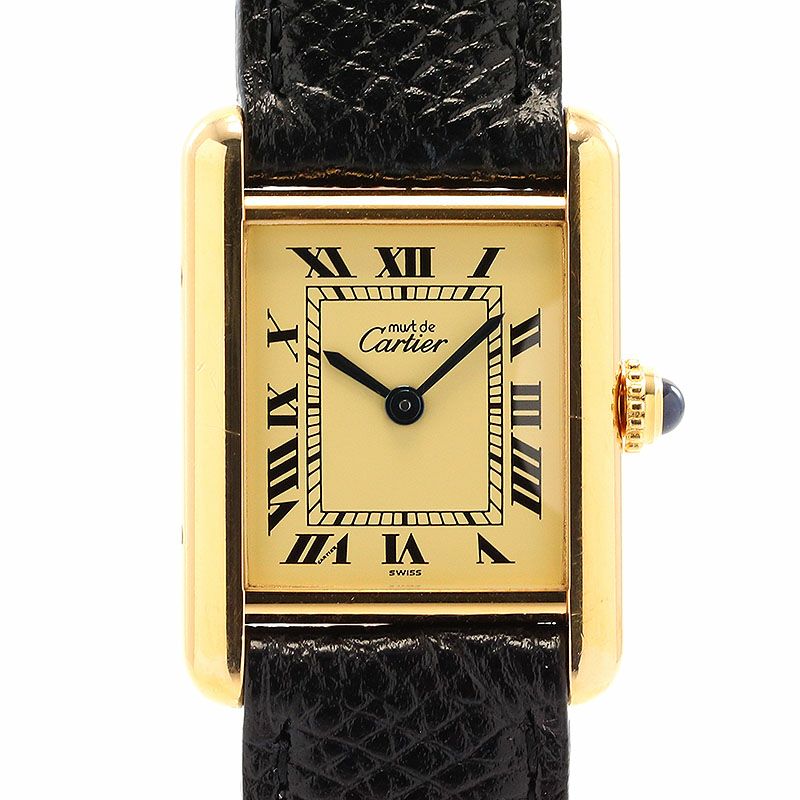 【中古】CARTIER MUST TANK SMALL MODEL VERMEILカルティエ マストタンクSM ヴェルメイユW1003153