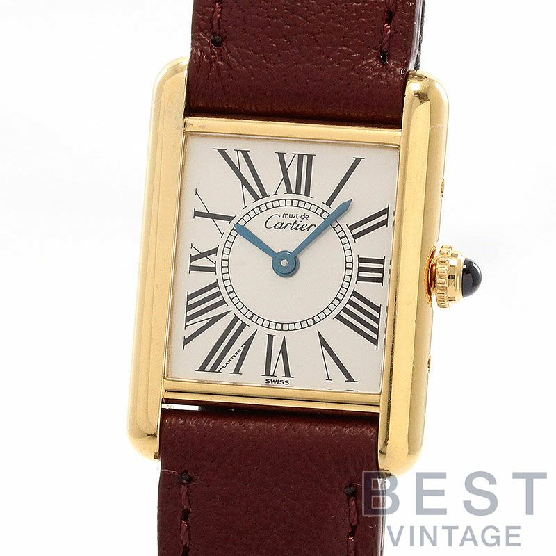 【中古】CARTIER MUST TANK SMALL MODEL VERMEILカルティエ マストタンク ヴェルメイユ SMW1005554