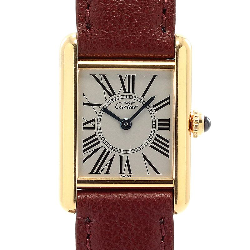 【中古】CARTIER MUST TANK SMALL MODEL VERMEILカルティエ マストタンク ヴェルメイユ SMW1005554