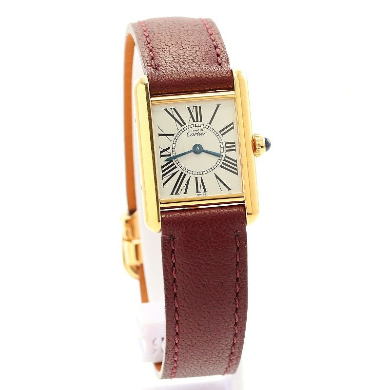 【中古】CARTIER MUST TANK SMALL MODEL VERMEILカルティエ マストタンク ヴェルメイユ SMW1005554