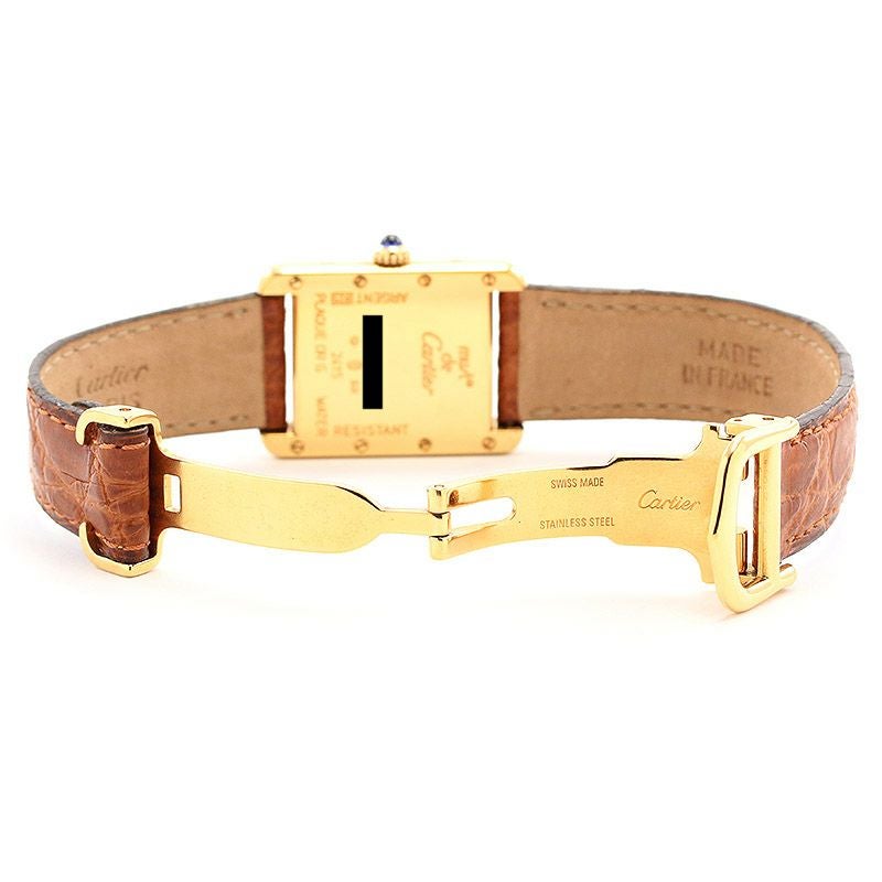 【中古】CARTIER MUST TANK WATCH SM / MUST TANK VERMEIL SMカルティエ マストタンク ヴェルメイユ SMW1013654