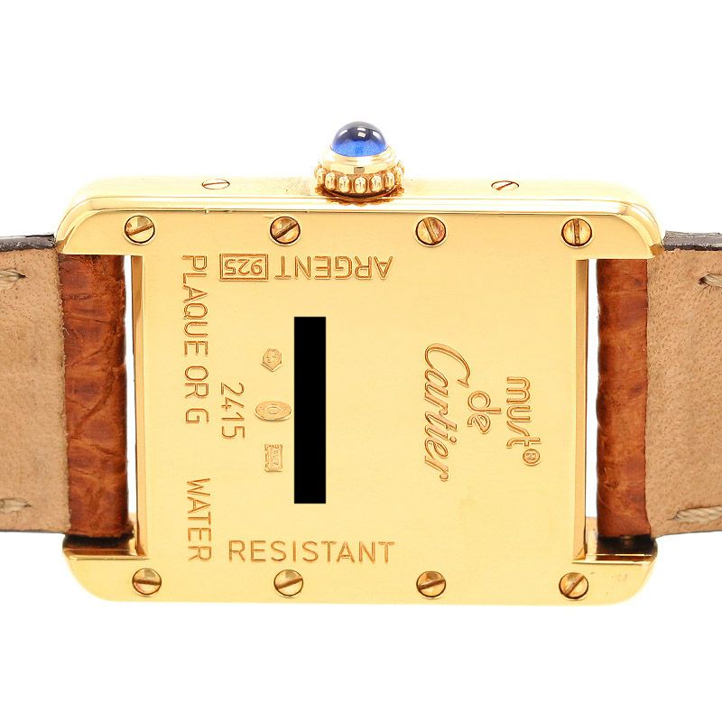 【中古】CARTIER MUST TANK WATCH SM / MUST TANK VERMEIL SMカルティエ マストタンク ヴェルメイユ SMW1013654