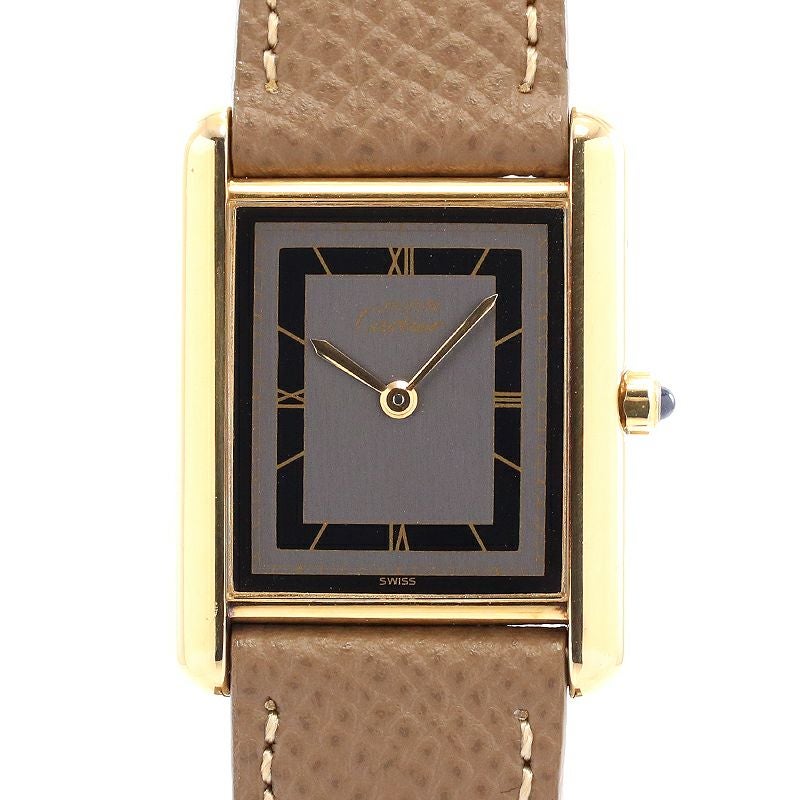 中古】CARTIER MUST TANK LARGE MODEL VERMEIL カルティエ マスト