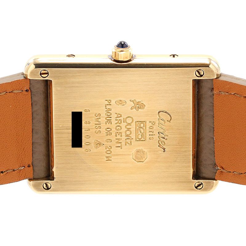中古】CARTIER MUST TANK LARGE MODEL VERMEIL カルティエ マスト