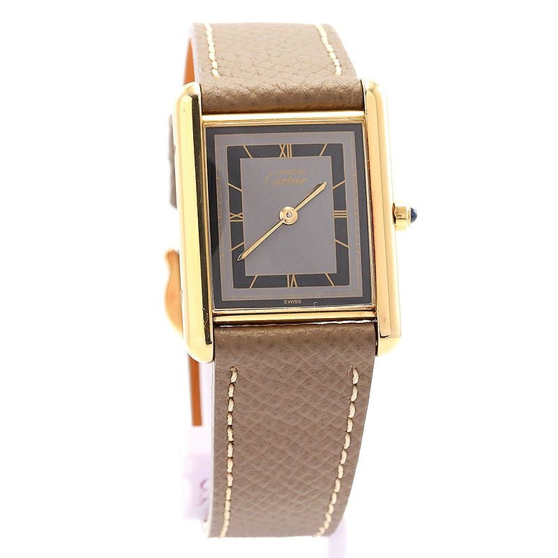 中古】CARTIER MUST TANK LARGE MODEL VERMEIL カルティエ マスト 中古】CARTIER MUST TANK LARGE MODEL VERMEIL カルティエ マスト