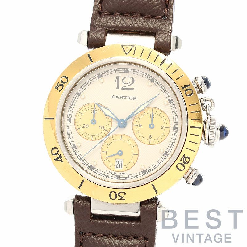 【中古】CARTIER PASHA DE CARTIER PLONGEUR CHRONOGRAPH 38MM カルティエ パシャ ドゥ カルティエ プロンジャー クロノグラフ 38MM W3101155