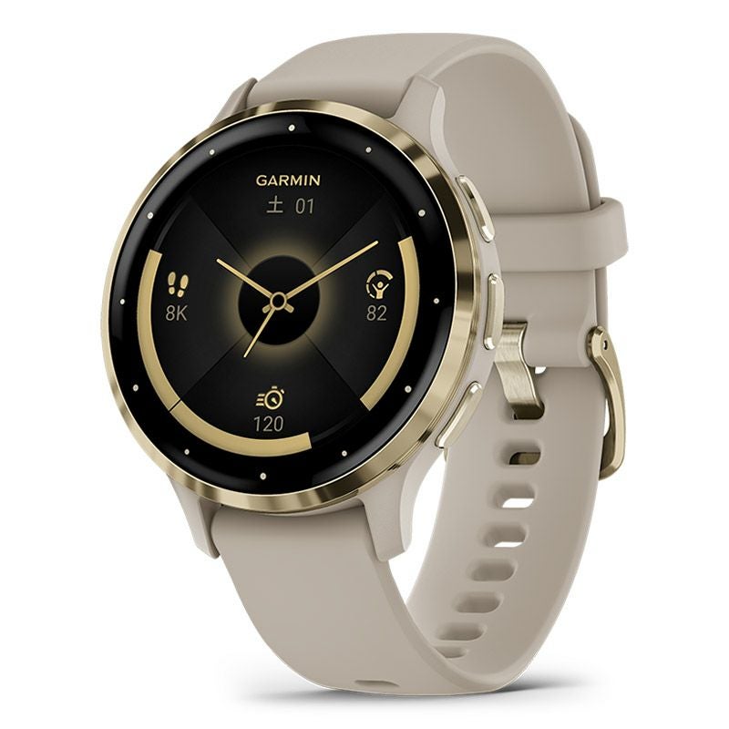 GARMIN Venu 3S French Gray / Cream Gold ガーミン ヴェニュー 3S
