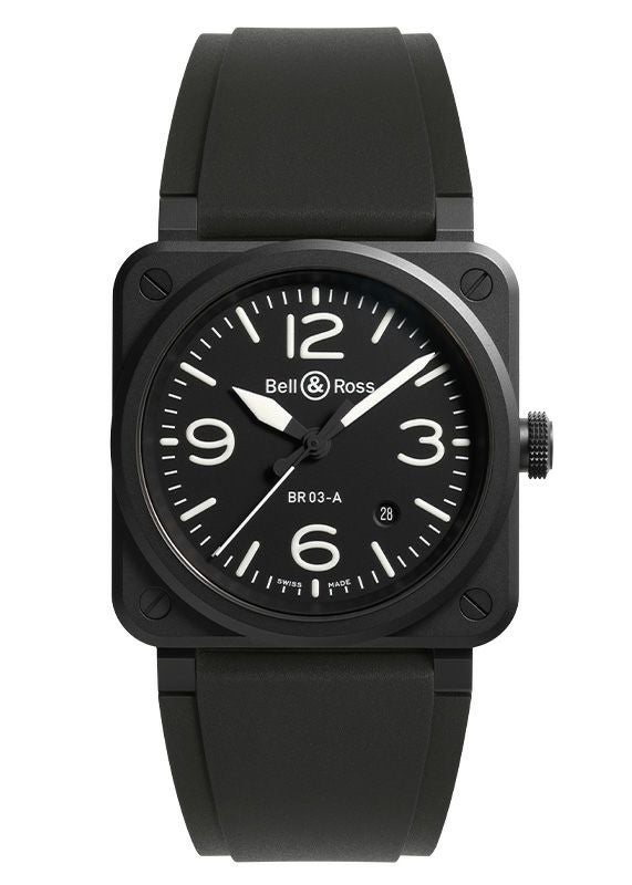 【美品】Bell&Ross　BR03-A 　ブラックマットセラミック Bell ＆ Ross BR 03 BLACK MATTE ベル＆ロス BR 03 ブラックマット