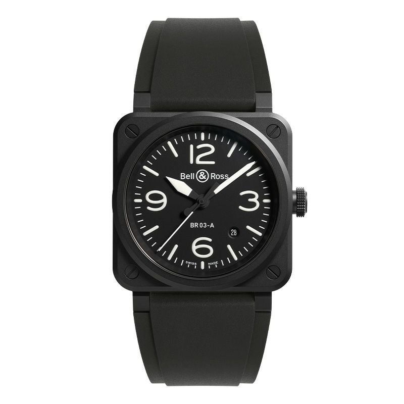Bell ＆ Ross BR 03 BLACK MATTE ベル＆ロス BR 03 ブラックマット BR03A-BL-CE/SRB