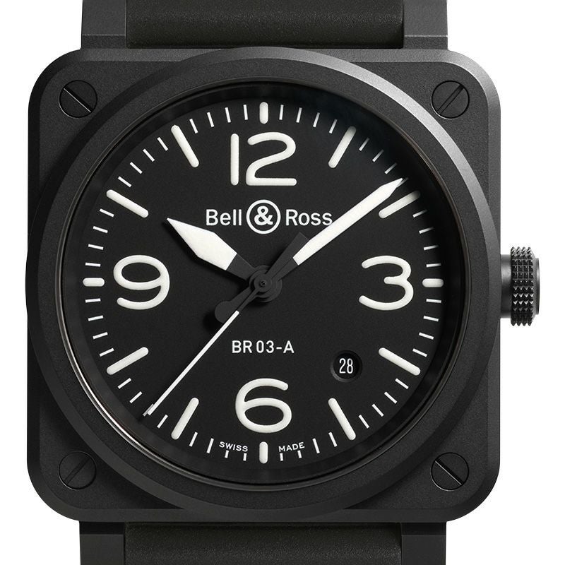 Bell ＆ Ross BR 03 BLACK MATTE ベル＆ロス BR 03 ブラックマット BR03A-BL-CE/SRB