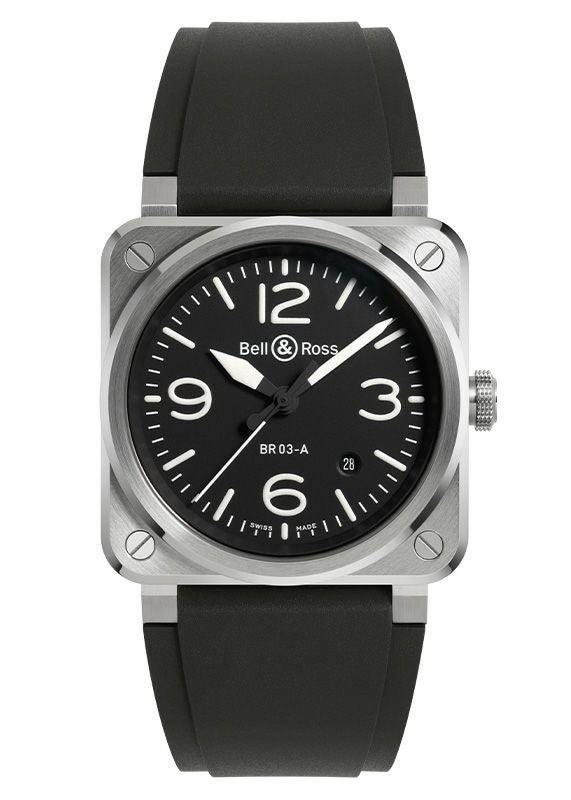 Bell ＆ Ross BR 03 BLACK STEEL ベル＆ロス BR 03 ブラック スティール BR03A-BL-ST/SRB