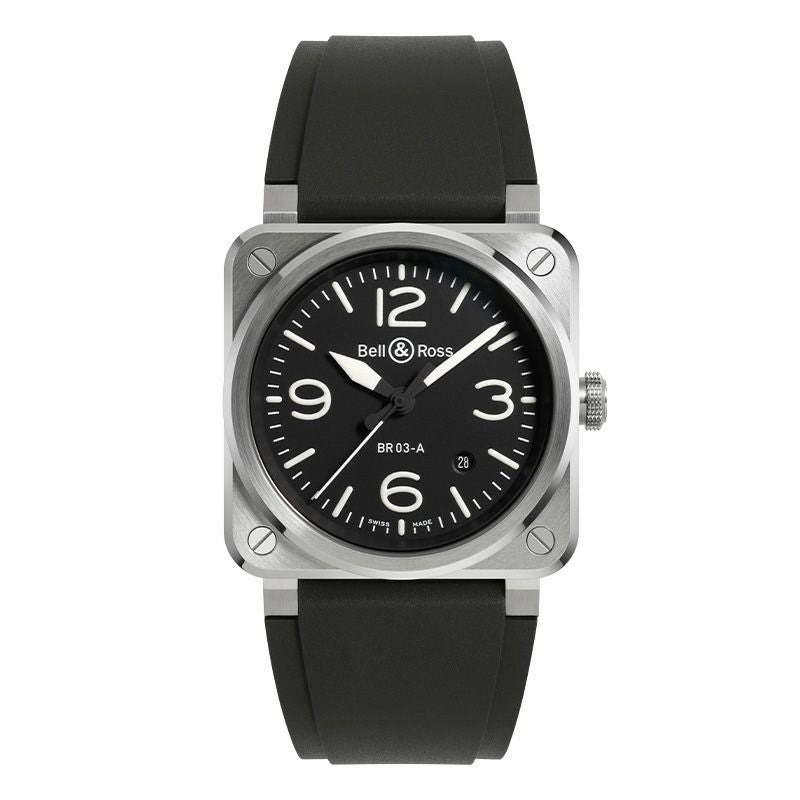 Bell ＆ Ross BR 03 BLACK STEEL ベル＆ロス BR 03 ブラック スティール BR03A-BL-ST/SRB