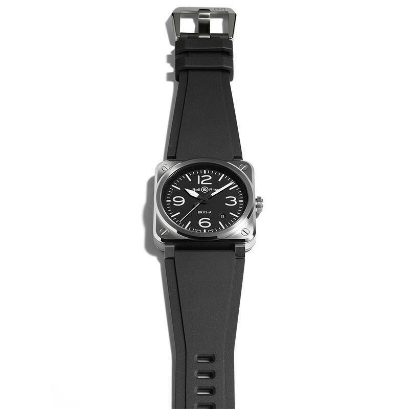 Bell ＆ Ross BR 03 BLACK STEEL ベル＆ロス BR 03 ブラック スティール BR03A-BL-ST/SRB