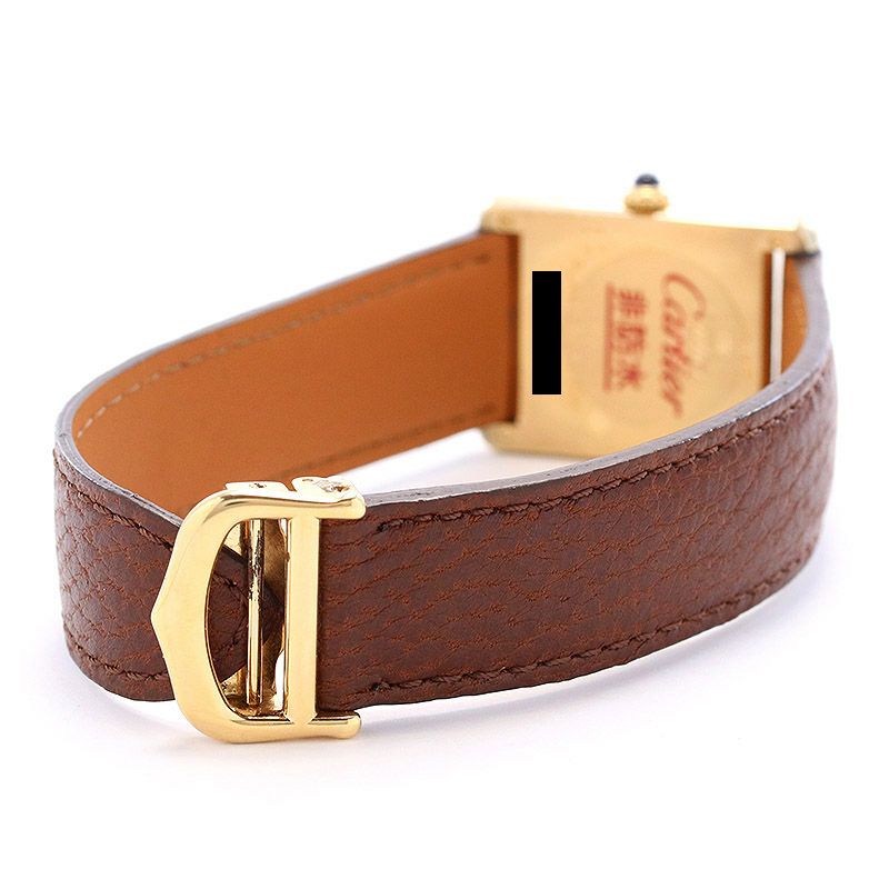 中古】CARTIER MUST TANK LARGE MODEL VERMEIL OPALINE カルティエ