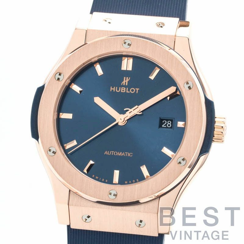 【中古】HUBLOT CLASSIC FUSION KING GOLD BLUE 42MM <br>ウブロ クラシックフュージョン キングゴールド ブルー 42MM <br>542.OX.7180.LR