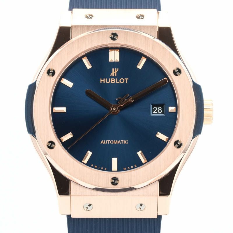 【中古】HUBLOT CLASSIC FUSION KING GOLD BLUE 42MM <br>ウブロ クラシックフュージョン キングゴールド ブルー 42MM <br>542.OX.7180.LR