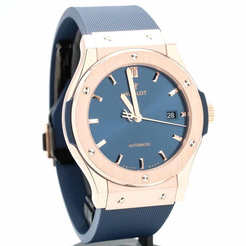 【中古】HUBLOT CLASSIC FUSION KING GOLD BLUE 42MM <br>ウブロ クラシックフュージョン キングゴールド ブルー 42MM <br>542.OX.7180.LR