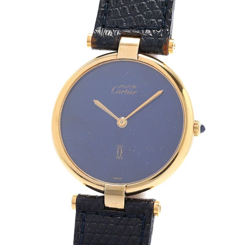 【中古】CARTIER MUST VANDOME WATCH LM VERMEIL / MUST VANDOME LM VERMEIL カルティエ マストヴァンドームLM ヴェルメイユ 83977413