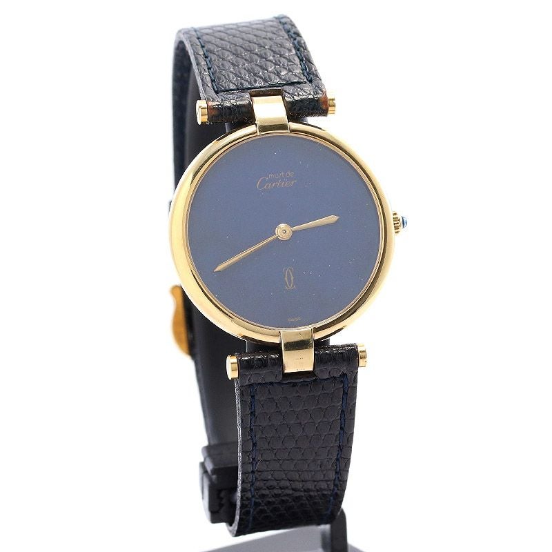 【中古】CARTIER MUST VANDOME WATCH LM VERMEIL / MUST VANDOME LM VERMEIL カルティエ マストヴァンドームLM ヴェルメイユ 83977413