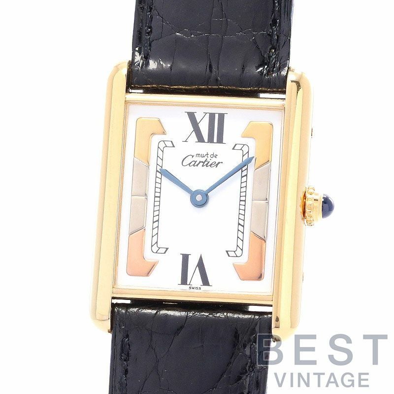 中古】CARTIER MUST TANK LARGE MODEL VERMEIL カルティエ マスト