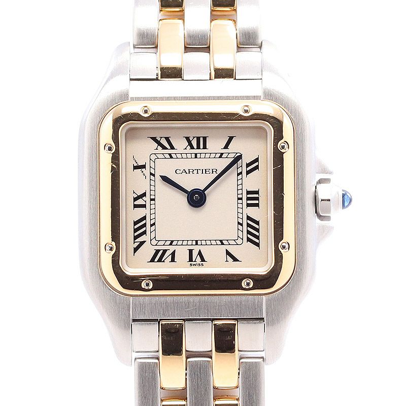 【中古】CARTIER PANTHERE SMALL MODEL 2ROW / PANTHERE FIGARO WATCH SMALL MODEL <br>カルティエ パンテールSM 2ロウ / パンテール クラシック & フィガロ SM 2ロウ <br>W25029B6