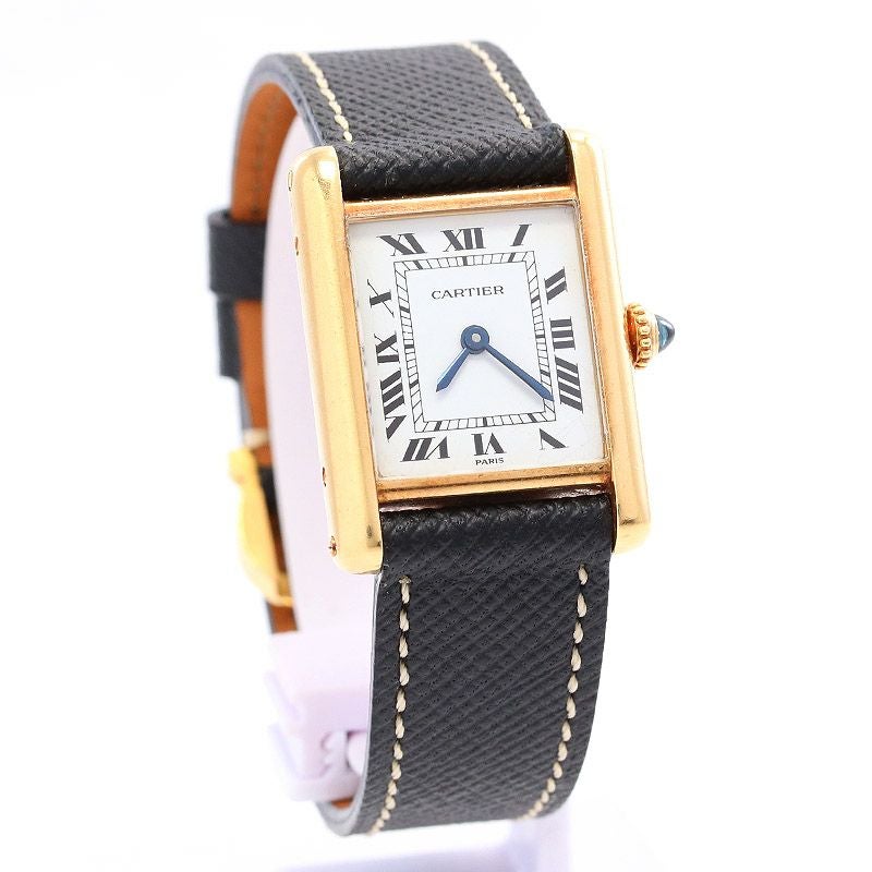 CARTIER カルティエ タンクルイSM PARISダイヤル 78087 K18YG【中古】 中古】CARTIER TANK LOUIS CARTIER SMALL MODEL PARIS DIAL カルティエ