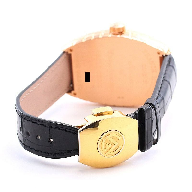 中古】FRANCK MULLER TONNEAU CURVEX GOLD CROCO フランク・ミュラー