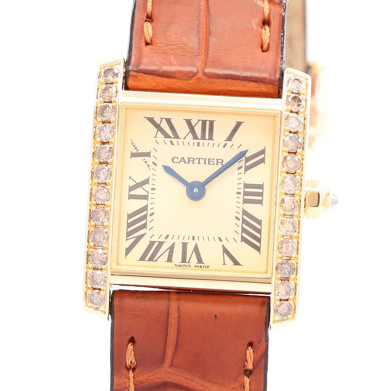 【中古】CARTIER TANK FRANCAISE WATCH SMALL MODEL カルティエ タンクフランセーズSM WE103831
