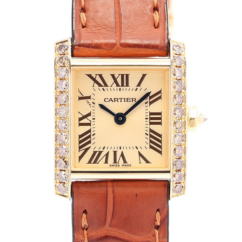 中古】CARTIER TANK FRANCAISE WATCH SMALL MODEL カルティエ タンク
