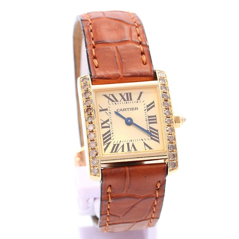 【中古】CARTIER TANK FRANCAISE WATCH SMALL MODEL カルティエ タンクフランセーズSM WE103831