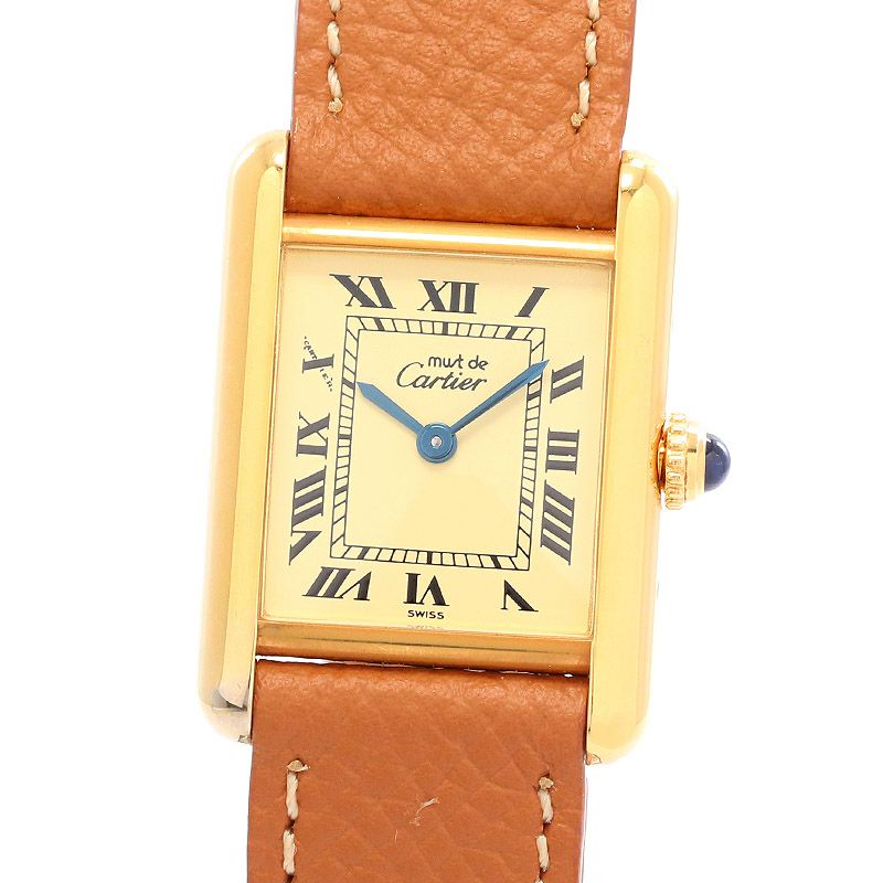 中古】CARTIER MUST TANK SMALL MODEL VERMEIL カルティエ マスト