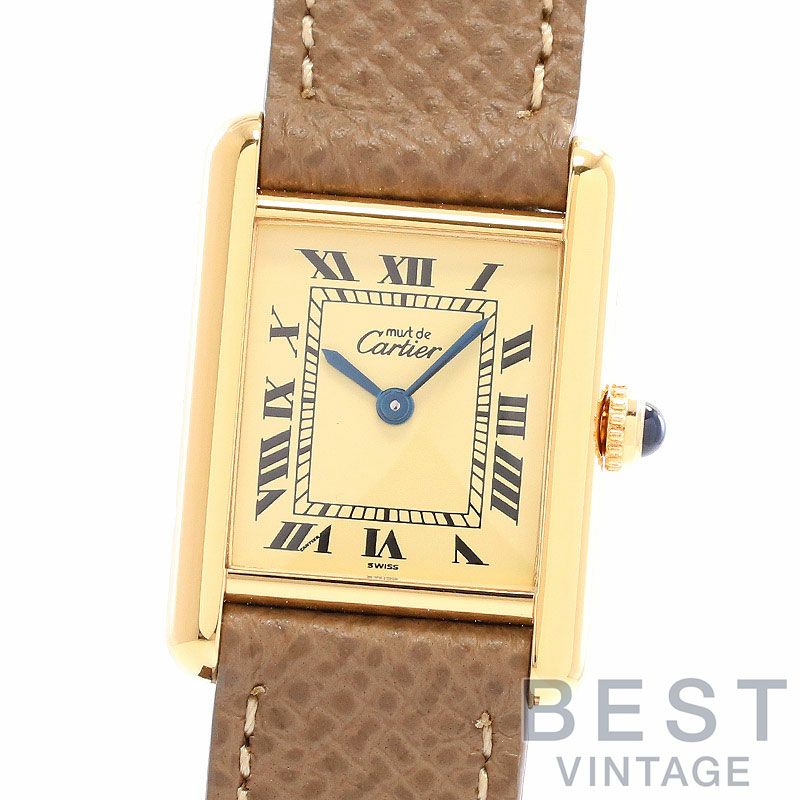 【中古】CARTIER MUST TANK SMALL MODEL VERMEIL <br>カルティエ マストタンクSM ヴェルメイユ <br>W1003154
