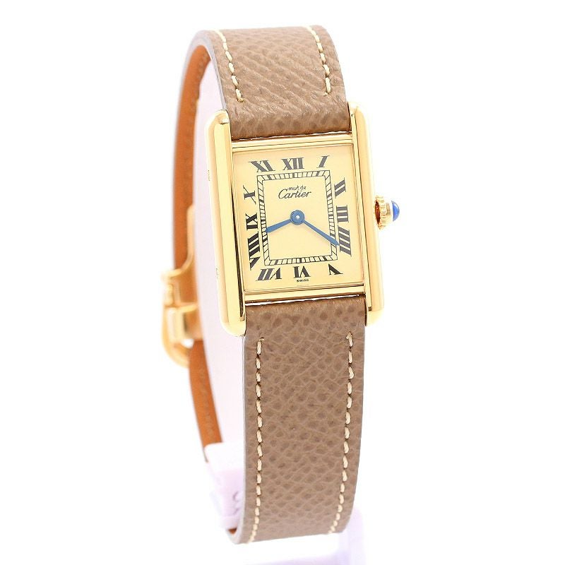 【中古】CARTIER MUST TANK SMALL MODEL VERMEIL <br>カルティエ マストタンクSM ヴェルメイユ <br>W1003154